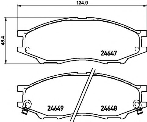 Комплект тормозных колодок, дисковый тормоз HELLA PAGID 8DB 355 020-041