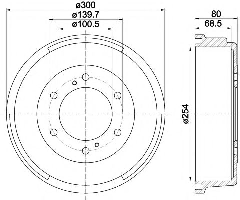 Тормозной барабан HELLA PAGID 8DT 355 301-761