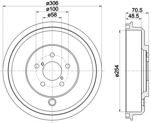 Тормозной барабан HELLA PAGID 8DT 355 301-891