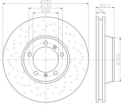 Тормозной диск HELLA PAGID 8DD 355 113-111