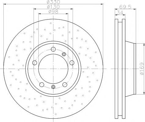 Тормозной диск HELLA PAGID 8DD 355 113-121