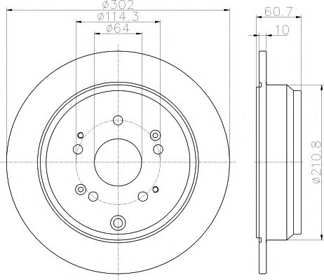 Тормозной диск HELLA PAGID 8DD 355 119-221