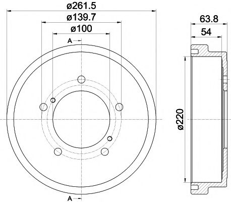 Тормозной барабан HELLA PAGID 8DT 355 302-471