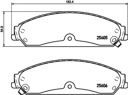 Комплект тормозных колодок, дисковый тормоз HELLA PAGID 8DB 355 020-541