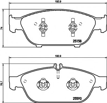 Комплект тормозных колодок, дисковый тормоз HELLA PAGID 8DB 355 020-681