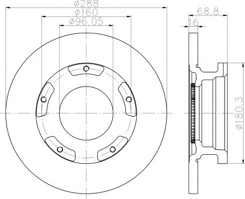 Тормозной диск HELLA PAGID 8DD 355 120-181