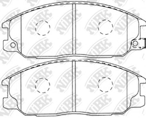 Комплект тормозных колодок, дисковый тормоз NiBK PN0115