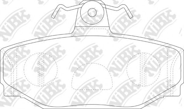 Комплект тормозных колодок, дисковый тормоз NiBK PN0260