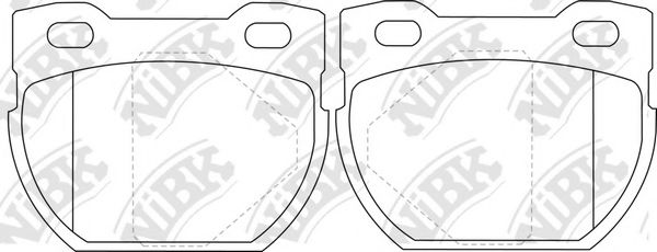 Комплект тормозных колодок, дисковый тормоз NiBK PN0276