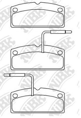 Комплект тормозных колодок, дисковый тормоз NiBK PN42003W