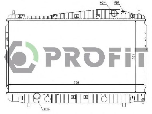 Радиатор, охлаждение двигателя PROFIT PR 1705A5