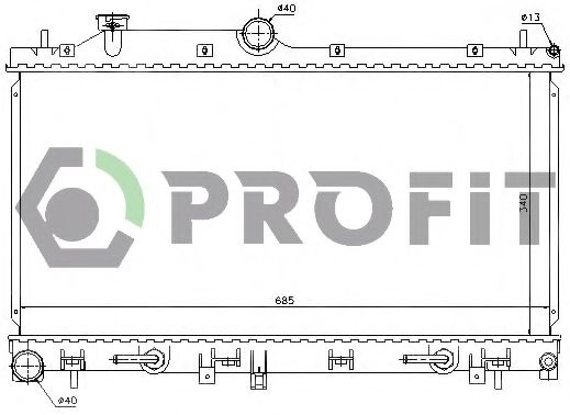 Радиатор, охлаждение двигателя PROFIT PR 2910A2