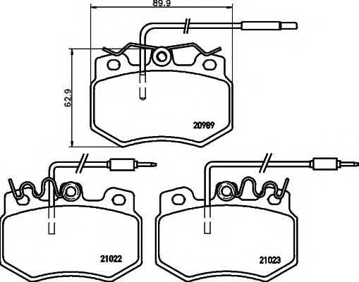 Комплект тормозных колодок, дисковый тормоз MINTEX MDB1327