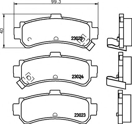 Комплект тормозных колодок, дисковый тормоз MINTEX MDB1832