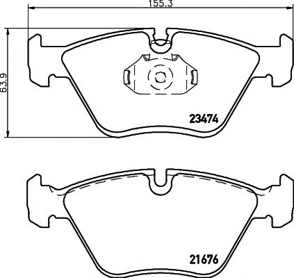 Комплект тормозных колодок, дисковый тормоз MINTEX MDB2722