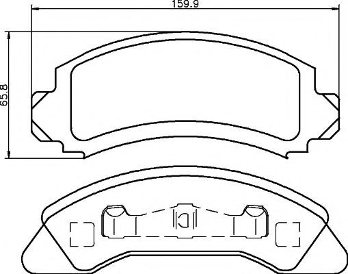 Комплект тормозных колодок, дисковый тормоз MINTEX MDB2372