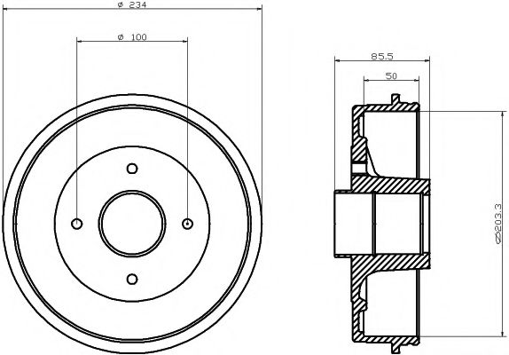 Тормозной барабан MINTEX MBD053