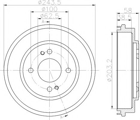 Тормозной барабан MINTEX MBD312