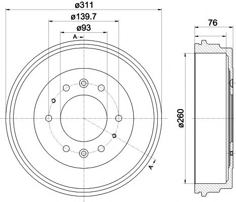 Тормозной барабан MINTEX MBD335