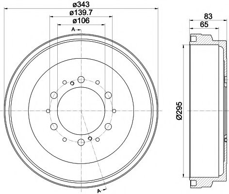 Тормозной барабан MINTEX MBD342