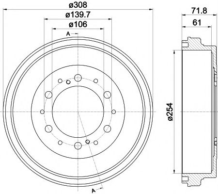 Тормозной барабан MINTEX MBD351