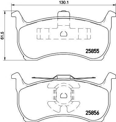 Комплект тормозных колодок, дисковый тормоз MINTEX MDB3330