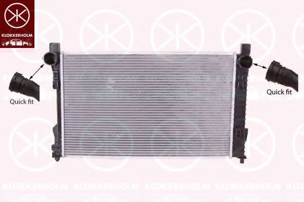 Радиатор, охлаждение двигателя KLOKKERHOLM 3515302338