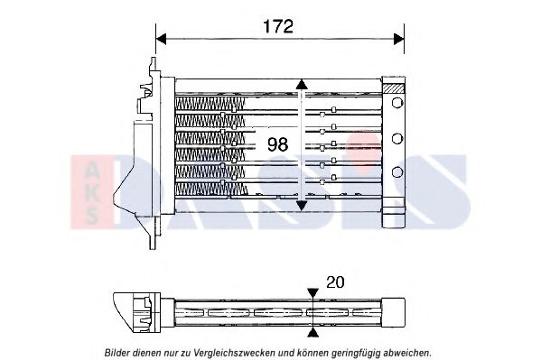 Теплообменник, отопление салона AKS DASIS 079006N
