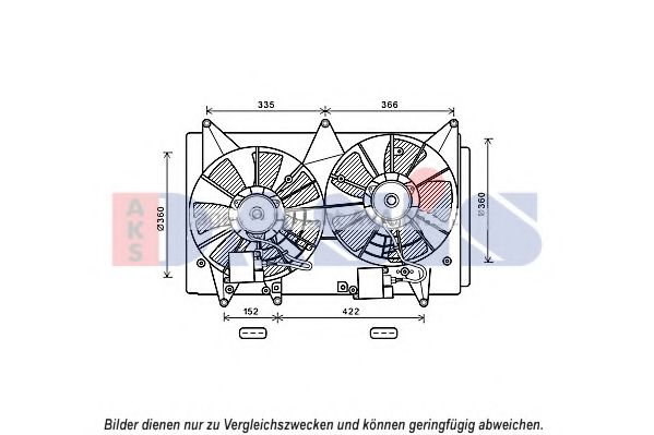 Вентилятор, охлаждение двигателя AKS DASIS 118041N