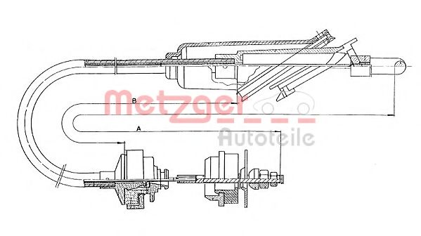 Трос, управление сцеплением METZGER 11.2251