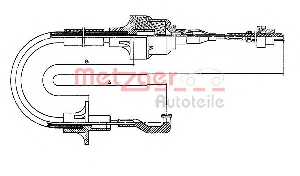 Трос, управление сцеплением METZGER 11.256