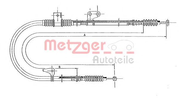 Трос, стояночная тормозная система METZGER 17.0571