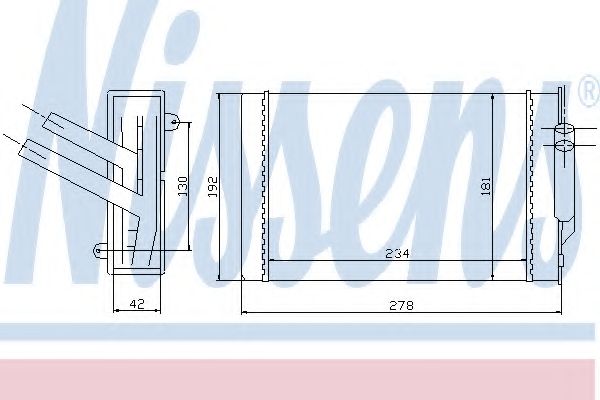 Теплообменник, отопление салона NISSENS 70976