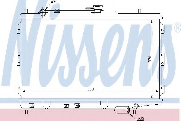 Радиатор, охлаждение двигателя NISSENS 66602