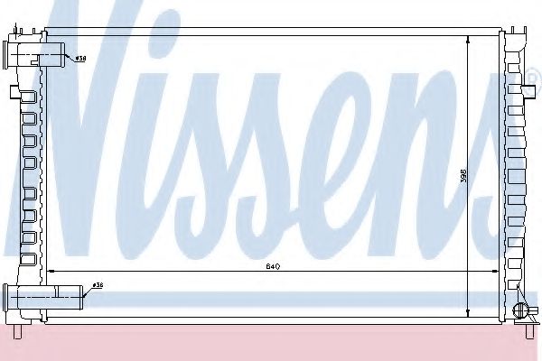 Радиатор, охлаждение двигателя NISSENS 61322