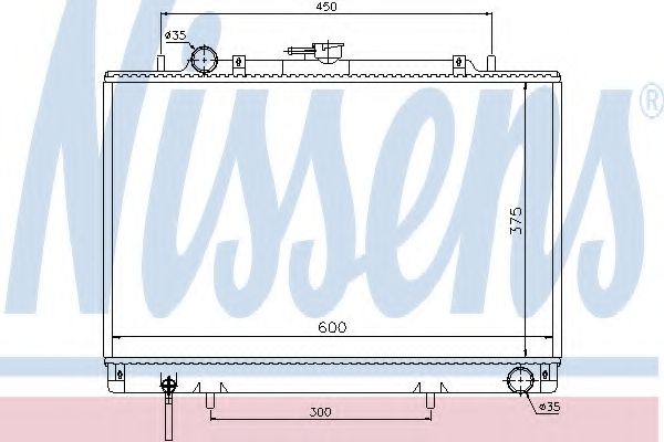 Радиатор, охлаждение двигателя NISSENS 62809