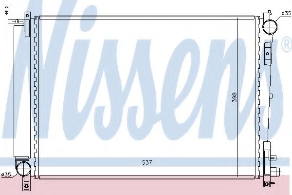 Радиатор, охлаждение двигателя NISSENS 61006