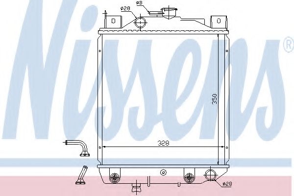 Радиатор, охлаждение двигателя NISSENS 64203