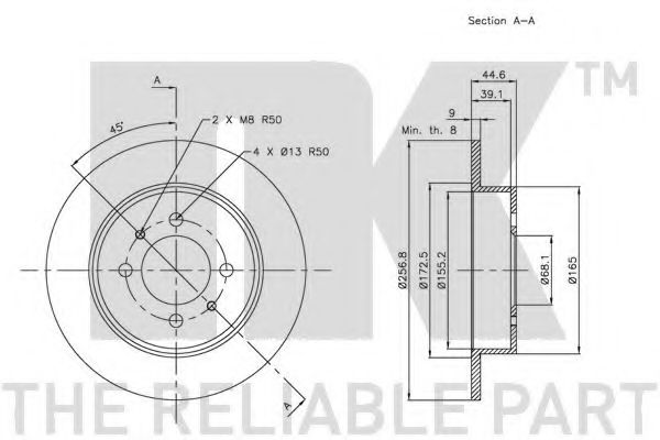 Тормозной диск NK 312263