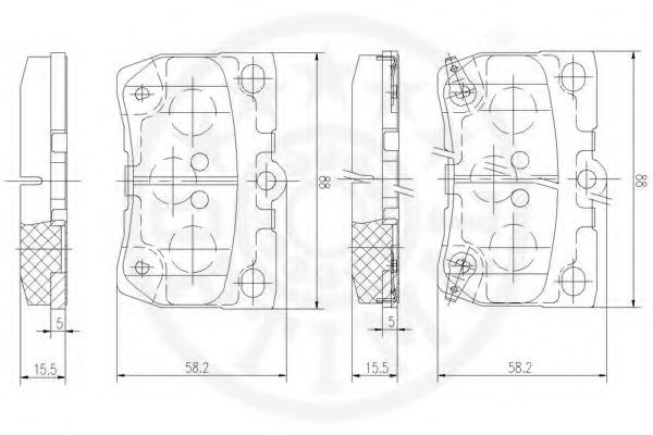 Комплект тормозных колодок, дисковый тормоз OPTIMAL 12528