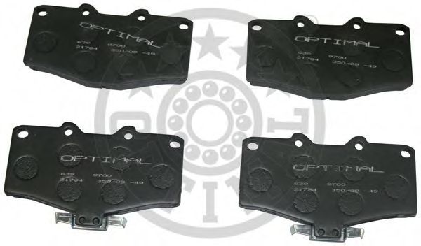 Комплект тормозных колодок, дисковый тормоз OPTIMAL 9700
