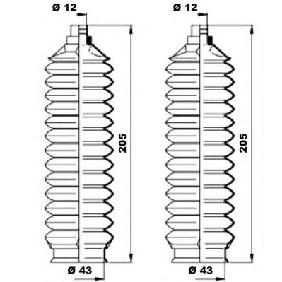 Комплект пылника, рулевое управление MOOG K150213