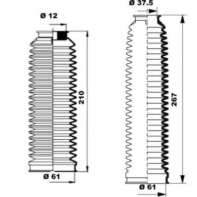 Комплект пылника, рулевое управление MOOG K150259