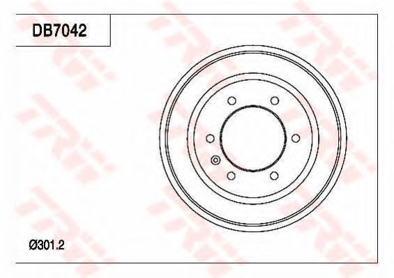 Тормозной барабан TRW DB7042