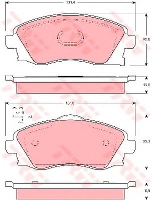 Комплект тормозных колодок, дисковый тормоз TRW GDB1411