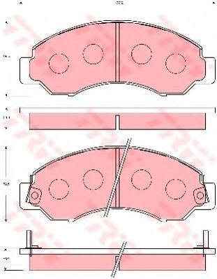 Комплект тормозных колодок, дисковый тормоз TRW GDB7032