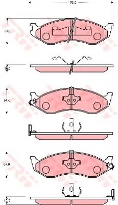 Комплект тормозных колодок, дисковый тормоз TRW GDB7607