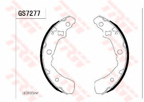 Комплект тормозных колодок TRW GS7277