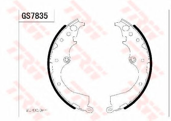 Комплект тормозных колодок TRW GS7835