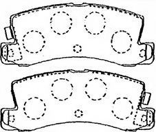 Комплект тормозных колодок, дисковый тормоз AISIN A2N095